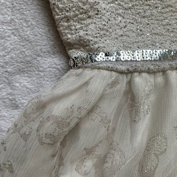 Children’s Place 5/6 White Tulle Floral Party Dress GUC Girl Special Occasion - Picture 6 of 16